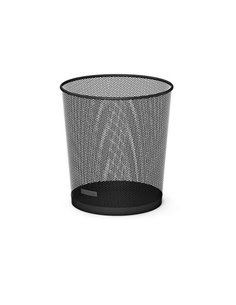 Erichkrause Compass Papelera de 12L Avec Base Ronde - Elaborada en Acier Inoxydable - Couleur Noir