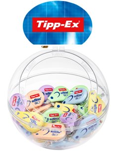 Tipp-Ex Mini Pocket Mouse Pastel Présentoir Avec 40 Cintas Correctoras 5mm x 6m - Résistant - Escritura Instantanée