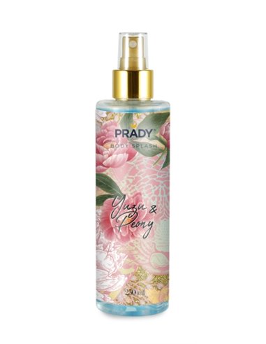 Prady Body Splash Yuzu & Peony - Flacon de 250 ml - Spray pulvérisateur