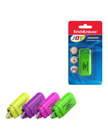 Erichkrause Joy Ruban Correctora - Taille Compact - Protection Contra Daños - Séchage Inmediato - Couleurs de Neon Brillante