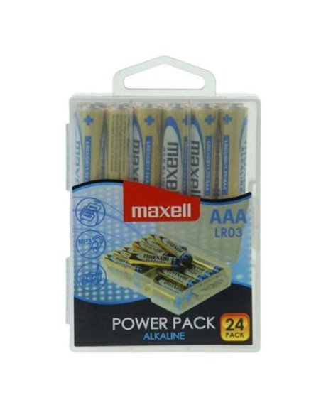 Maxell Pack de 24 Pilas Alcalinas LR03 AAA 1.5V