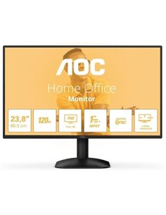 AOC 24B31H Monitor 23.8" LED IPS FullHD 120Hz - Respuesta 1ms - HDMI, VGA - VESA 100x100mm - Couleur Noir