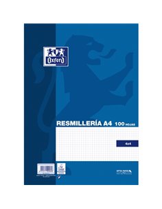 Oxford School Classic Paquete de 100 Feuilles A4 Cuadricula 4x4 - 100430215