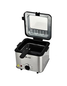 Muvip Freidora Electrica - 1.5 Litros - Asas Toucher Frio - Selector de Temperatura - Desmontable Pour Facile Nettoyage - Couver