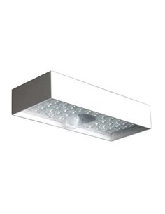 Elbat Lampara Solar LED - 230X97X42.7mm - 6W, 900 Lumenes - Luz Blanca 4000K - Sensor de Movimiento - Couleur Noir
