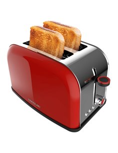 Cecotec Toastin' Time 850 Tostadora de Double Ranura - Potencia de 850W - Ranura Ancha Jusqu'à 3.8cm - Acier Inoxydable - Apagad