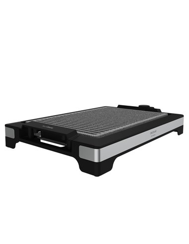 Cecotec Tasty and Grill 2000 Inox LineStone Plancha Electrica - 2000W - Acabados en Acier Inoxydable - Antiadherente - Termostat