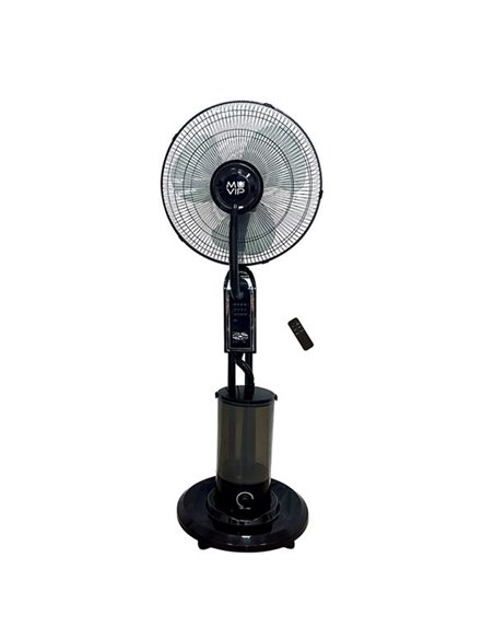 Muvip Ventilateur de Pie - 75W - 40cm - 3 Velocidades - Nebulizador - Funcion de Oscilacion - Mando - Couleur Noir