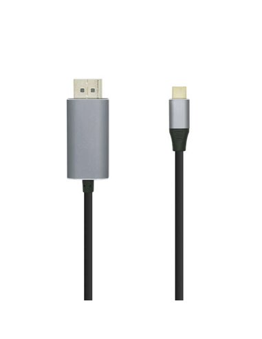 Aisens Câble Conversor USB-C à Displayport 4K@60HZ - USB-C/M-DP/M - 0.8M - Couleur Noir