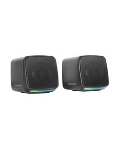 Mars Gaming MS-PRO Haut-parleur Compact de 10W - Alimentation USB - Luces RGB - Jack 3.5mm - Câble de 80cm - Couleur Noir