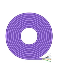 Aisens Bobina de Câble de Réseau RJ45LSZH Cat.6 UTP Rigido AWG23 CCA (Aleacion) - 500m - Couleur Violet