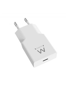 Ewent EW1310 Cargador GAN 20W - USB-C - Charge rapide - Haute Eficencia - Couleur Blanc