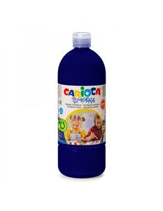 Carioca Botella de Tempera 1000ml - Couleurs Superlavables - Faciles de Mezclar - Aplicable en Materiales Porosos - Haute Opacid