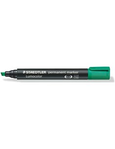 Staedtler Lumocolor 350 Feutre Permanent - Pointe Biselada 2-5mm aprox. - Encre Base de Alcohol - Séchage rapide - Couleur Vert
