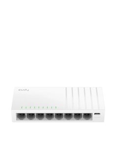 Cudy Switch 8 Puertos RJ45 - Alimentation Par USB-C - Capacité Conmutacion 16Gbps - Indicadores LED - 138x61.5x24mm - Couleur Bl