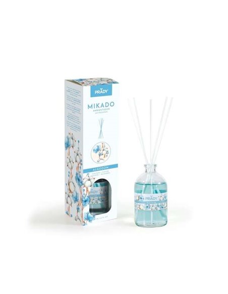 Prady Ambientador Mikado Coton - Flacon de Cristal 100 ml et Varitas Difusoras