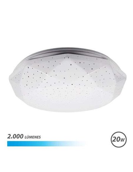 Elbat Serie Neptuno Aplique de Techo LED 20W 2000lm - 6500K Luz Fria - Diametro 28cm