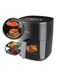 Cecotec Cecofry and Grill 6500 Freidora de Aire 3 en 1 - 2200W - Capacité 6.5L - Grill - Piedra Pour Pizza - Temperatura Regulab