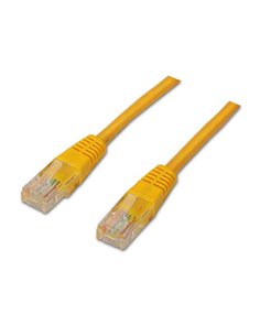 Aisens Câble de Réseau Latiguillo RJ45 Cat.6 UTP AWG24 - 0.5m - 10/100/1000 Mbit/s - Couleur Jaune