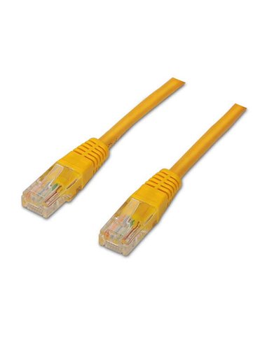 Aisens Câble de Réseau Latiguillo RJ45 Cat.6 UTP AWG24 - 0.5m - 10/100/1000 Mbit/s - Couleur Jaune