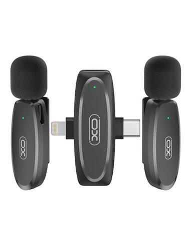 XO MKF10 Microfono Inalambrico de Solapa - Conector Tipo C et Lightning - Couleur Noir