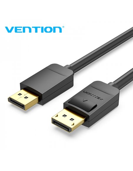 Vention Câble Displayport Mâle à Displayport Mâle 1.2 4K - 1.5m - Couleur Noir