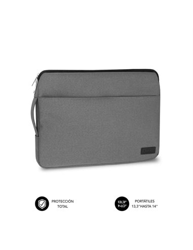 Subblim Housse Urban Portable de 13.3" à 14" - Protection Elegante et Funcional - Tela de Polyester 600D - Intérieur Acolchado d