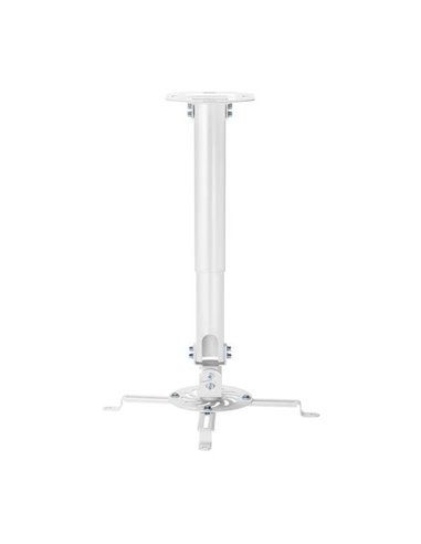 Aisens Support Universal Giratorio - Inclinable et Extensible de Techo Pour Proyector - Jusqu'à 13.5Kg - Couleur Blanc