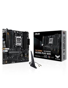 Asus TUF Gaming A620M-PLUS WIFI Placa Base AM5 - WiFi, Bluetooth, 4x DDR5, 2x M.2, 4x SATA III, PCIe 3.0, RJ-45, USB-À, USB-C - 