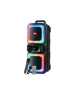 XO F55 Haut-parleur Karaoke - Bluetooth 5.0 - 20W - Funcion TWS - Iluminacion RGB - Microfono Avec Câble Incluido - Bluetooth, F
