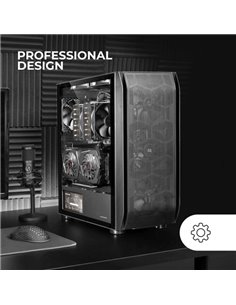 Mars Gaming MC-PRO2 Torre PC - 5 Ventiladores Ultra-Silenciosos - Support Refrigeracion Liquida - Ventana Cristal Templado - Cou