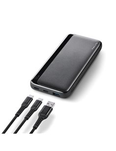 NGS QUIZ 10 Powerbank 10000mAh - 22.5W - PD 3.0 - QC 3.0 - 2x USB-C, 1x USB-À - Couleur Noir