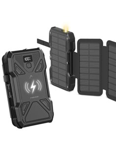 Head Powerbank Solar 10.000mAh 22.5W - Charge Solar Avec 5 Paneles - Avec Power Delivery, Charge Simultanea, Charge Sans fil - É