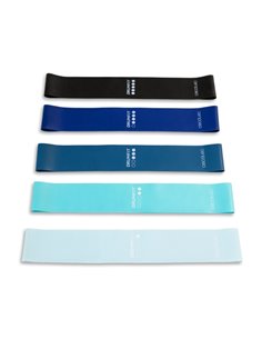 Cecotec DrumFit Resistance Band Set de 5 Bandas Elasticas de 5 à 18kg - Couleur Assorti