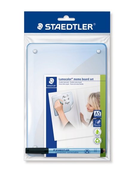Staedtler Lumocolor 641 Lamina Pour Notas Flexible Avec Feutre - Taille 210x148mm - Autoadhesivo - Nettoyage en Seco