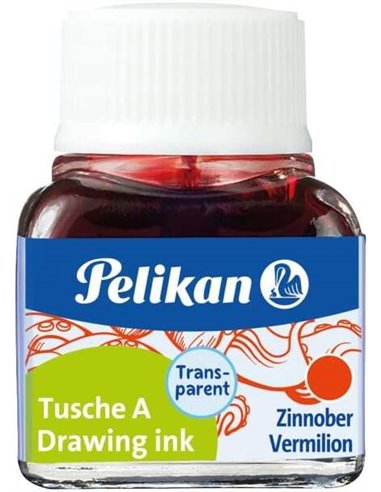 Pelikan Encre China 523 10ml N.3 - Botella de 10ml - Idéal Pour Dibujo et Caligrafia - Couleur Bermellon
