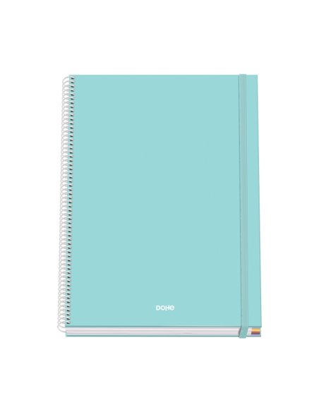Dohe Serenity Cahier Spirale A4 100 Feuilles Microperforadas Cuadricula 5mm - Couverture rigide Carton Forrado - Fermeture de Go