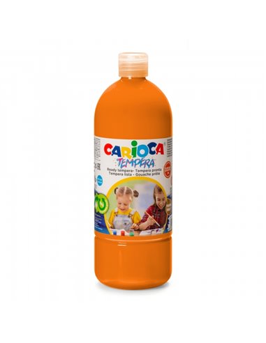 Carioca Botella Tempera 1000ml - Couleurs Superlavables - Faciles de Mezclar - Aplicable en Materiales Porosos - Haute Opacidad 