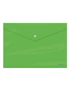Dohe Sobre Portadocumentos Taille Folio - Fermeture de Broche - Polipropileno Cristal Opaco 200 Micras - Couleur Vert