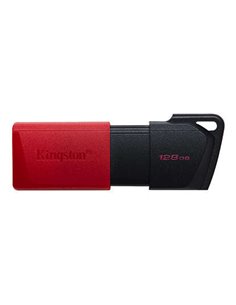 Kingston DataTraveler Exodia M Memoria USB 128GB - USB 3.2 Gen 1 - Capuchon Mobile - Enganche Pour Llavero - Couleur Noir/Rouge(