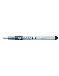 Pilot Pluma Estilografica V-Pen Desechable Encre Liquida - Embout en acier - Trait de 0.5mm - Couleur Noir