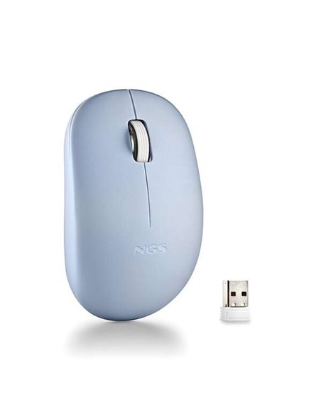 NGS Souris Inalambrico Avec Teclas Silenciosas - 2 Botones - Ambidiestro - Couleur Bleu