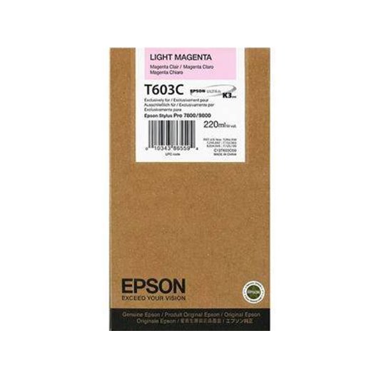 EPSON T603C cartouche dencre magenta clair capacité standard 220ml pack de 1