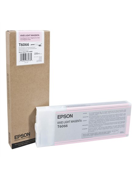 EPSON T6066 cartouche dencre magenta clair capacité standard 220ml pack de 1