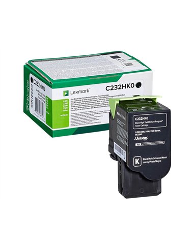 LEXMARK C232HK0 Black High Yield Return Program Toner Cartridge