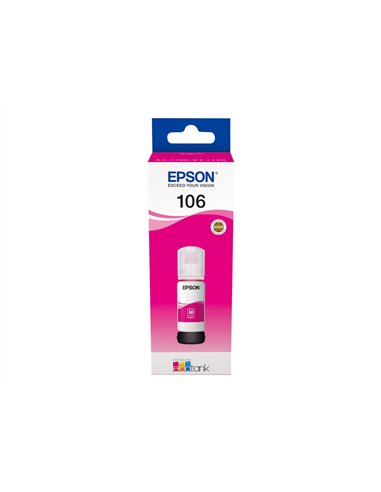 Epson 106 - Epson C13T00R340 - EcoTank 106 - Magenta - Bouteille d'encre Epson
