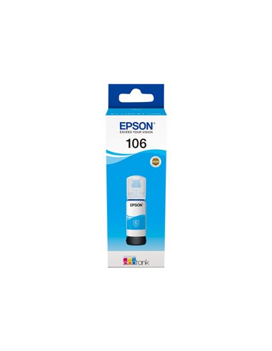 Epson 106 - Epson C13T00R240 - EcoTank 106 - Cyan - Bouteille d'encre Epson