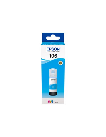 Epson 106 - Epson C13T00R240 - EcoTank 106 - Cyan - Bouteille d'encre Epson