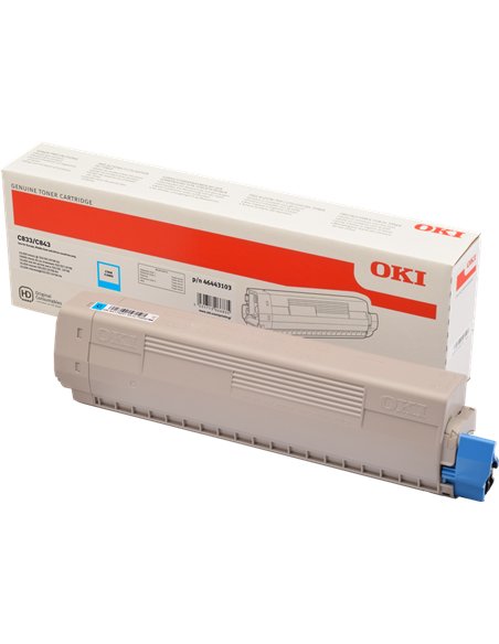 OKI 46443103 - Cyan - Toner Oki pour C833/843