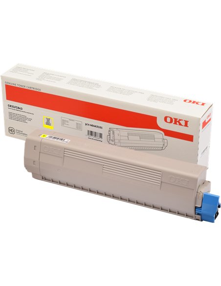 OKI 46443101 - Jaune - Toner Oki pour C833/843
